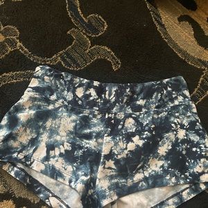 Blue tie-dye shorts